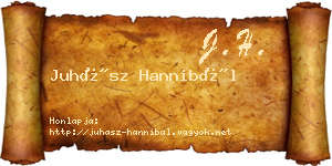 Juhász Hannibál névjegykártya
